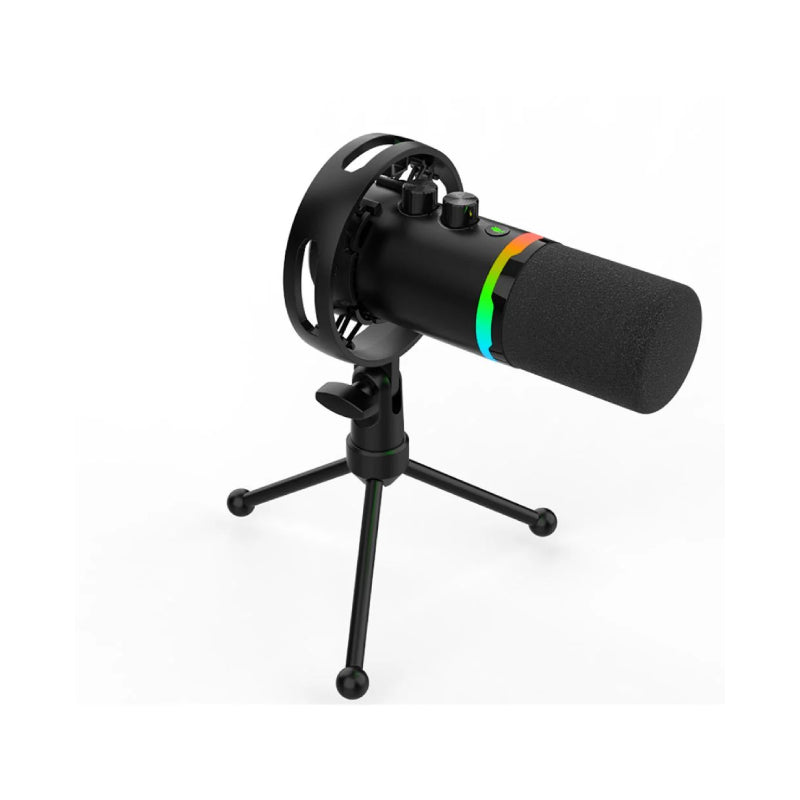 SADES Apex Owl SA-M02ميكروفون الألعاب RGB ديناميكي ميكروفون أسود
