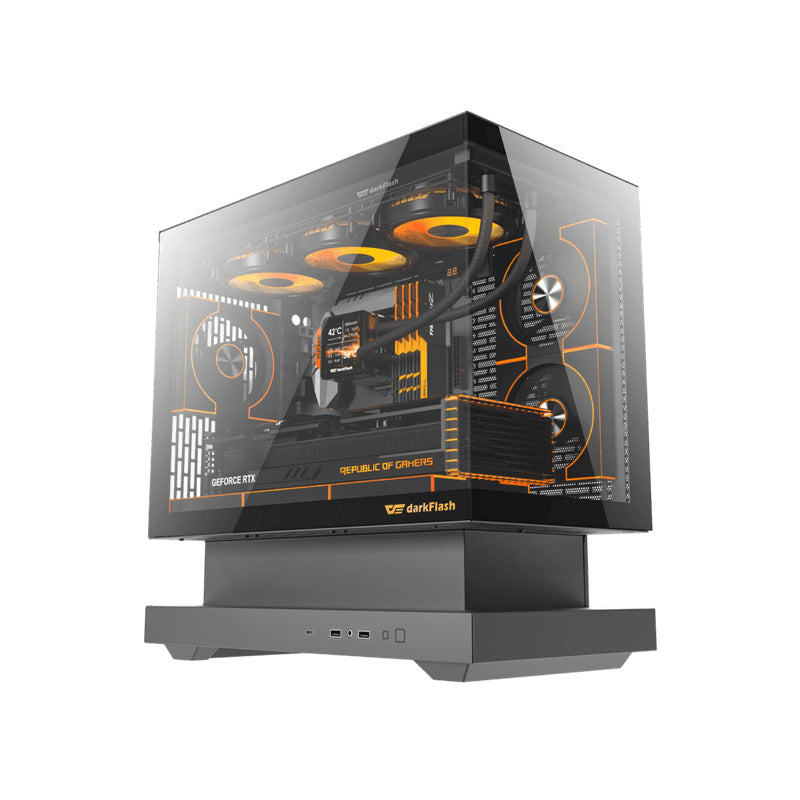darkFlash Gaming PC - Intel Core i5-14400F / H610 DDR4 Motherboard / 1TB (NVMe M.2 SSD) / 16GB DDR4 RAM / RTX 5060 8GB Graphic Card / 700W Power Supply / Black
