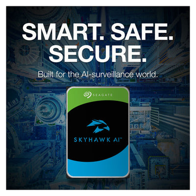 Seagate SkyHawk AI Surveillance Hard Drive - 10TB / 7200rpm / 3.5-inch / SATA-III / 245MB/s / Internal Hard Drive