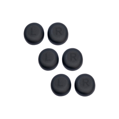 Jabra Ear Cushions for Evolve2 40 & 65 (Black, 6-Pack)