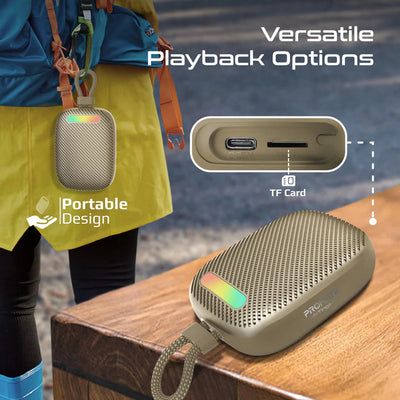 PROMATE CrystalSound 7W High-Definition Wireless Speaker - 1800mAh / Bluetooth 5.4 / Bronze Titanium
