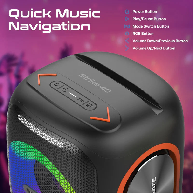 لاسلكي PROMATE LumiSound HD True مع ضوء مع ضوء 40 واط / بلوتوث .3 / 6000 مللي أمبير