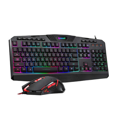 Redragon S101-3 Wired Keyboard & Mice Combo - Wired / Black