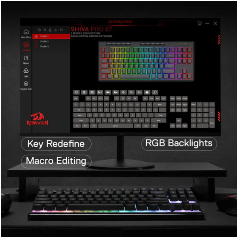 Redragon SHIVA K516 PRO - Wireless/Wired / Black
