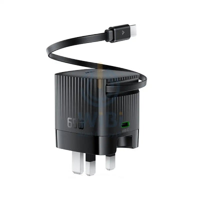 شاحن حائط سريع ACEFAST A129 PD65W GaNشاحن يو اس بي/ المملكة المتحدة / أسود اكسسوارات محولات طاقة