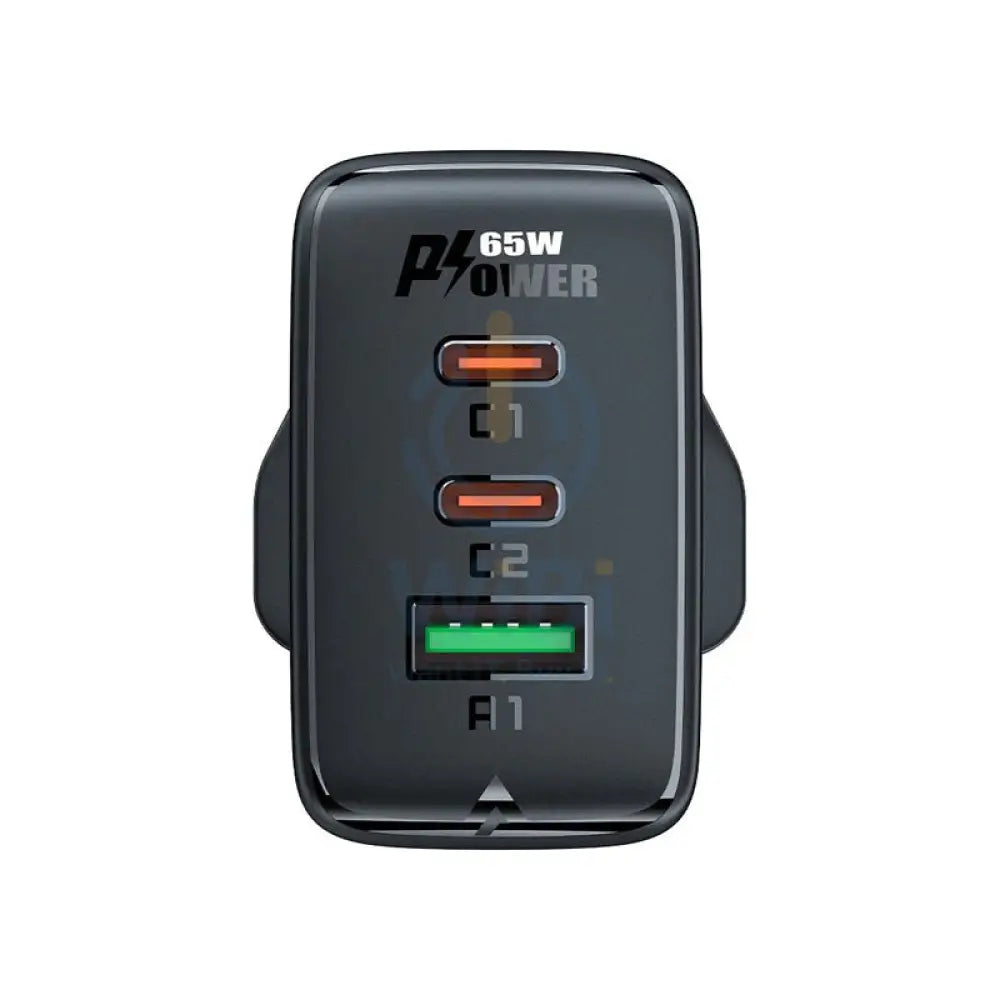 ACEFAST A44 PD65W GaN Fast Charge Wall Charger - 2x USB-C / 1x USB-A / Black Accessories > Power Adapters > Offer Zone