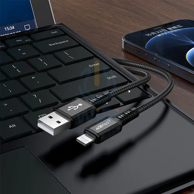 ACEFAST C1-02 USB-A to Lightning aluminum alloy charging data cable - Black Accessories > Cables & Converters > Cables