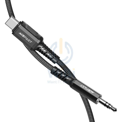 ACEFAST C1-08 USB-C to 3.5mm aluminum alloy audio cable - Black Accessories > Cables & Converters