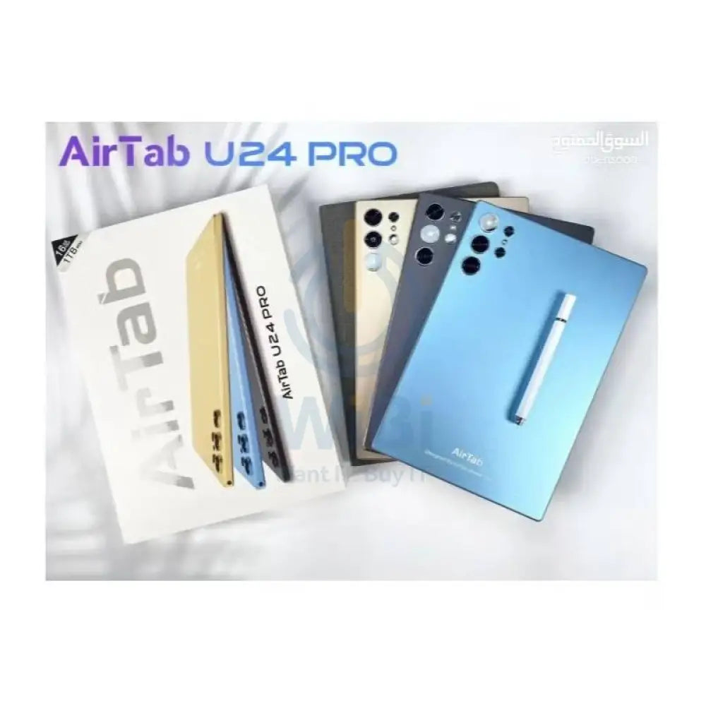 جهاز AirTab U24 برو مع لوحة مفاتيح / 10.1 بوصة FHD / 16 جيجابايت / 1 تيرابايت / 5جي / أسود هواتف تابلت