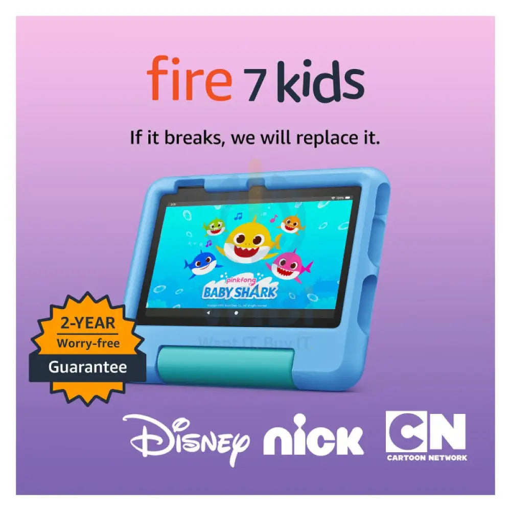 Amazon Fire 7 Kids Tablet - 7-inch / 16GB / 2GB / Wi-Fi / Purple Mobiles & Tablets > Tablets