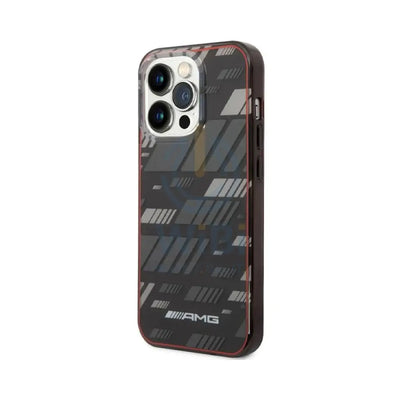 AMG Apple iPhone 14 Pro Max Transparent Double Layer Case Expressive Graphic Design - Black Accessories > Mobiles &