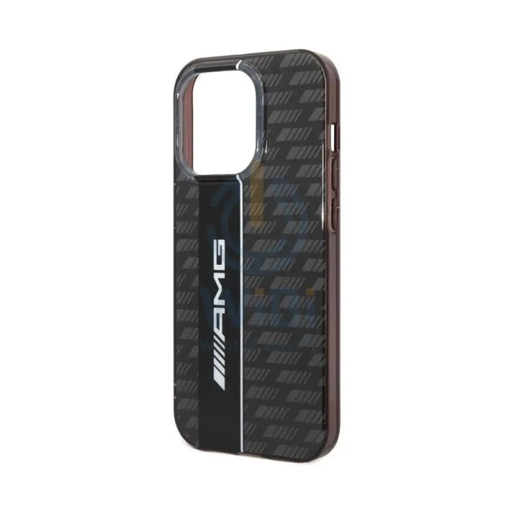 AMG Apple iPhone 14 Pro Max Transparent Double Layer Case with Carbon Pattern II - Black Accessories > Mobiles &