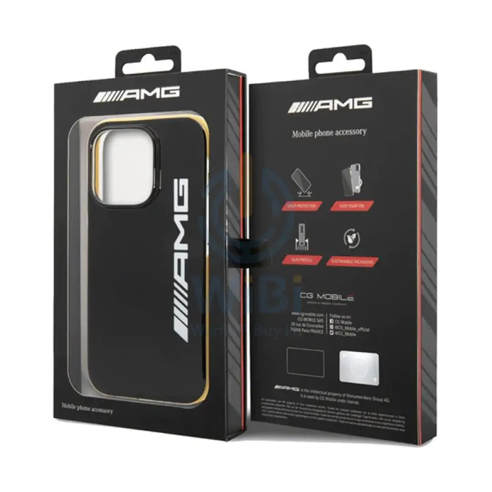 AMG PC/TPE Hard Case Bumper Protection - Apple iPhone 14 Pro / Black / Yellow Accessories > Mobiles & Tablets > Mobiles