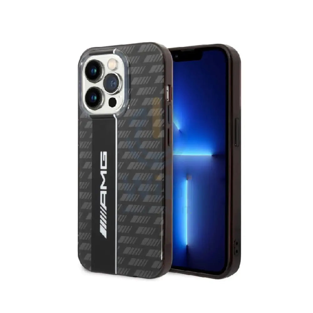 AMG Transparent Double Layer with Carbon Pattern II Case for Apple iPhone 14 Pro - Black Accessories > Mobiles &