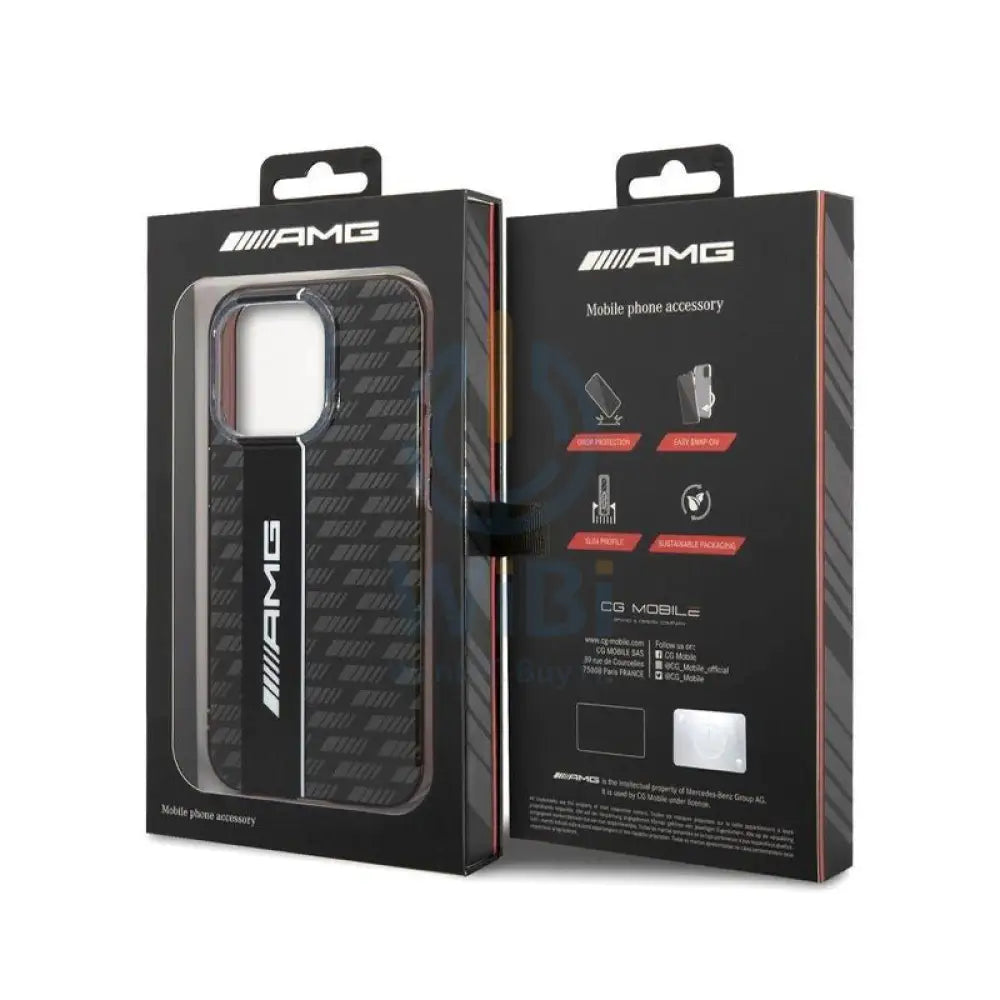 AMG Transparent Double Layer with Carbon Pattern II Case for Apple iPhone 14 Pro - Black Accessories > Mobiles &