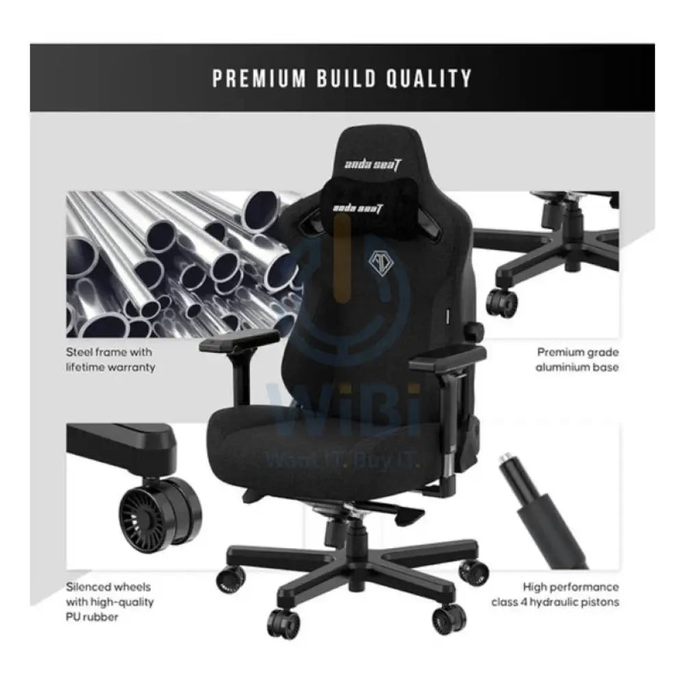 AndaSeat Kaiser 3 Gaming Chair - Large / Black Accessories > Chairs > Gaming Zone