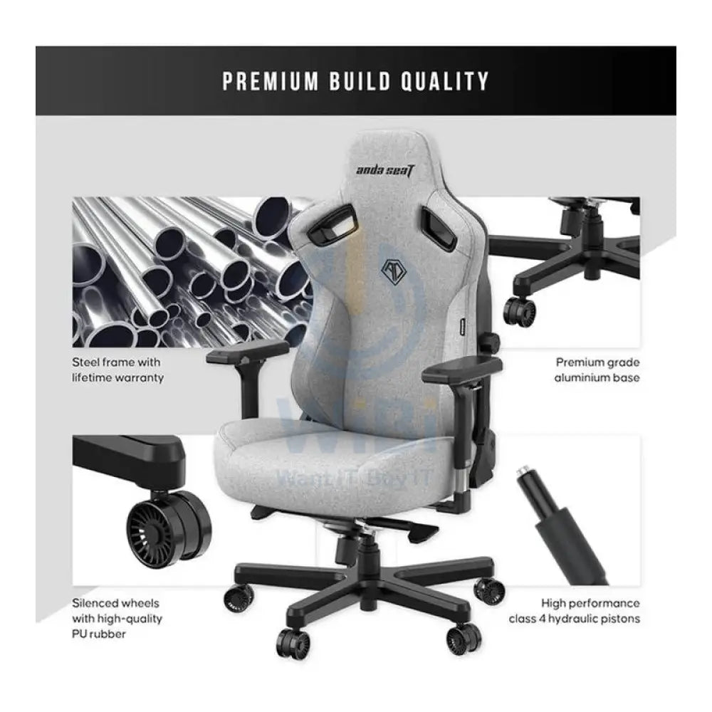 AndaSeat Kaiser 3 Gaming Chair - Large / Grey Accessories > Chairs > Gaming Zone