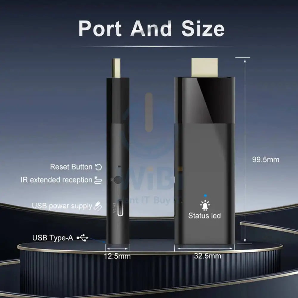 Android TV 4K Stick - 2.4 GHz / 8GB / 128GB / 4K / Bluetooth / HDMI / Micro- Black Accessories > Smart Devices