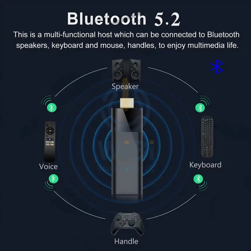 Android TV 4K Stick - 2.4 GHz / 8GB / 128GB / 4K / Bluetooth / HDMI / Micro- Black Accessories > Smart Devices