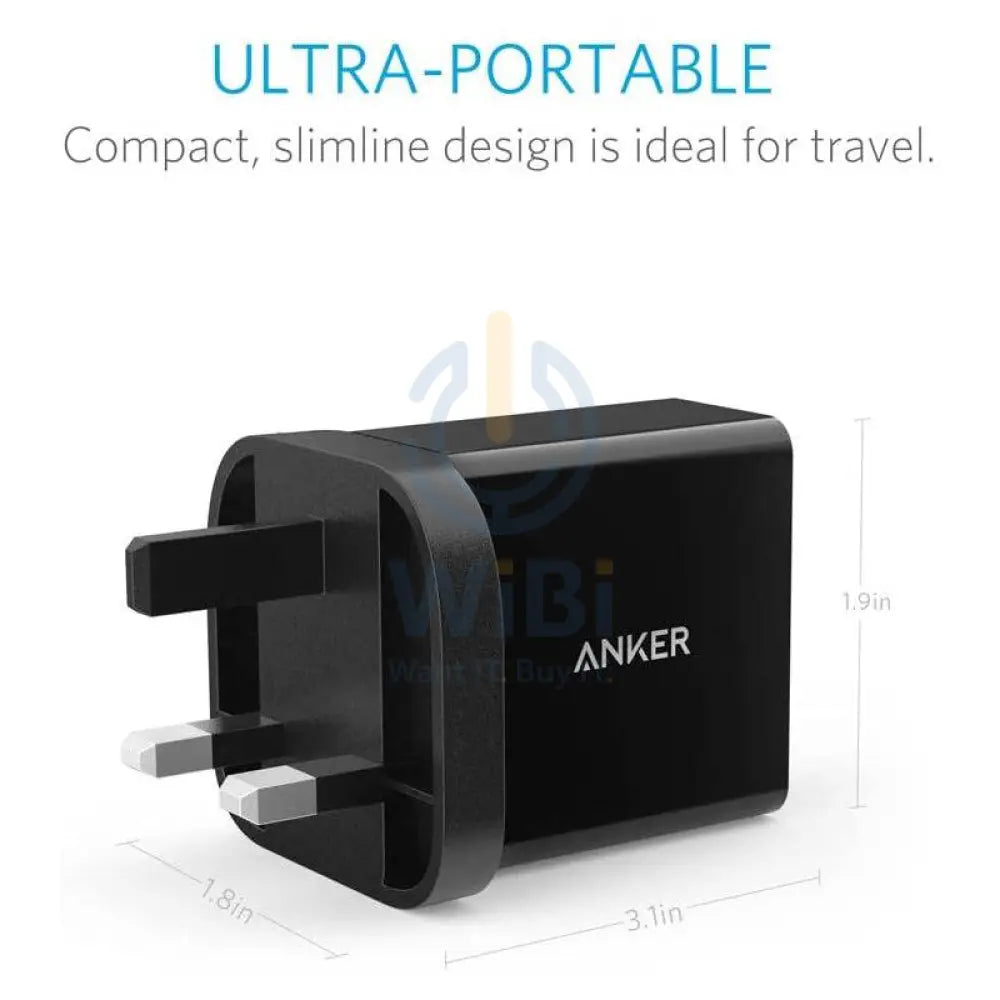 Anker Wall Charger Adapter - 24W / USB / Black