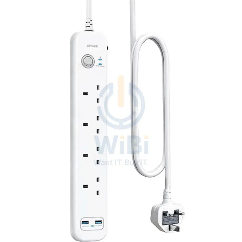 Anker 322 4-in-1 Extension Power Socket - 2x USB-A / 2m Cable Length / White Accessories > Power > Power Protection >