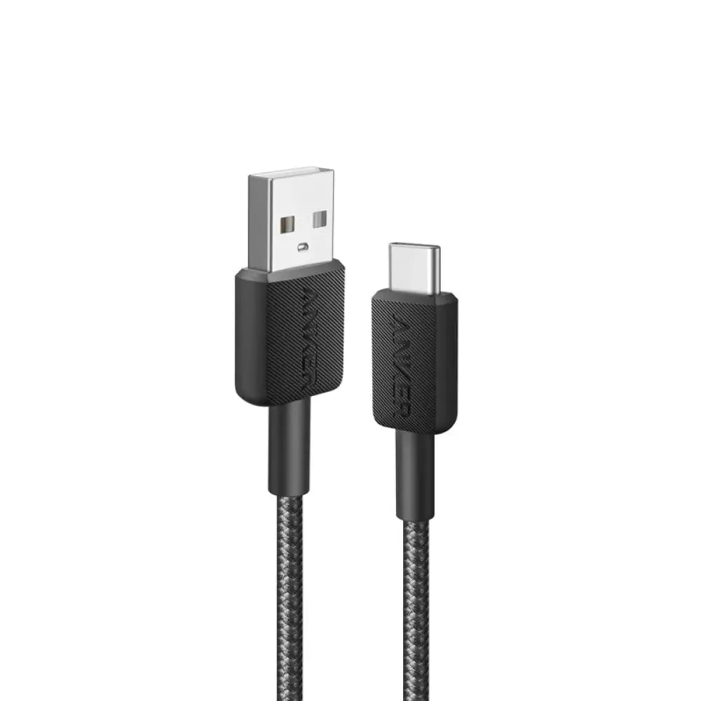 Anker 322 USB-A to USB-C Cable Braided (0.9m/3ft) -Black Accessories > Cables & Converters > Cables