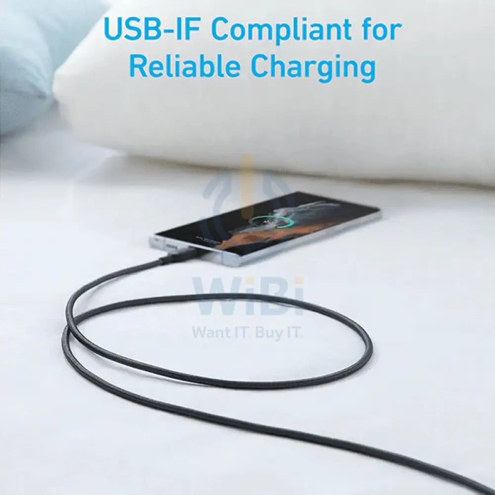 Anker 322 USB-A to USB-C Charging Cable - 15W / 1.8m (6ft) / Black Accessories > Cables & Converters > Cables