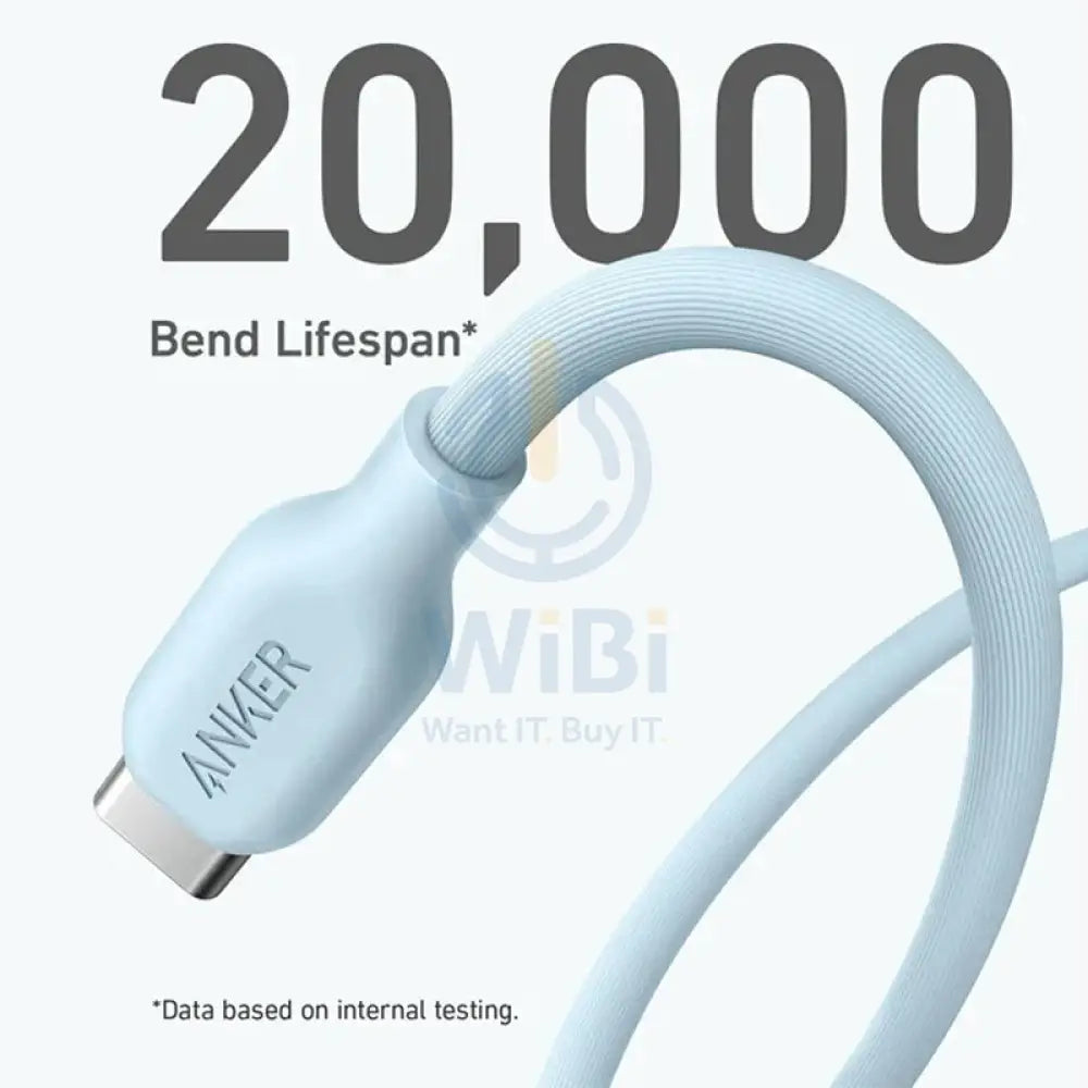 Anker 542 USB-C to Lightning Cable (Bio-Based) (1.8m/6ft) -Blue Accessories > Cables & Converters > Cables > Offer Zone