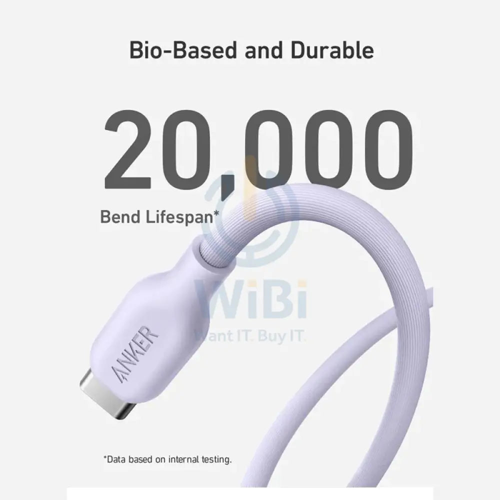 Anker 542 USB-C to Lightning Cable (Bio-Based) (1.8m/6ft) -Violet Accessories > Cables & Converters > Cables > Offer