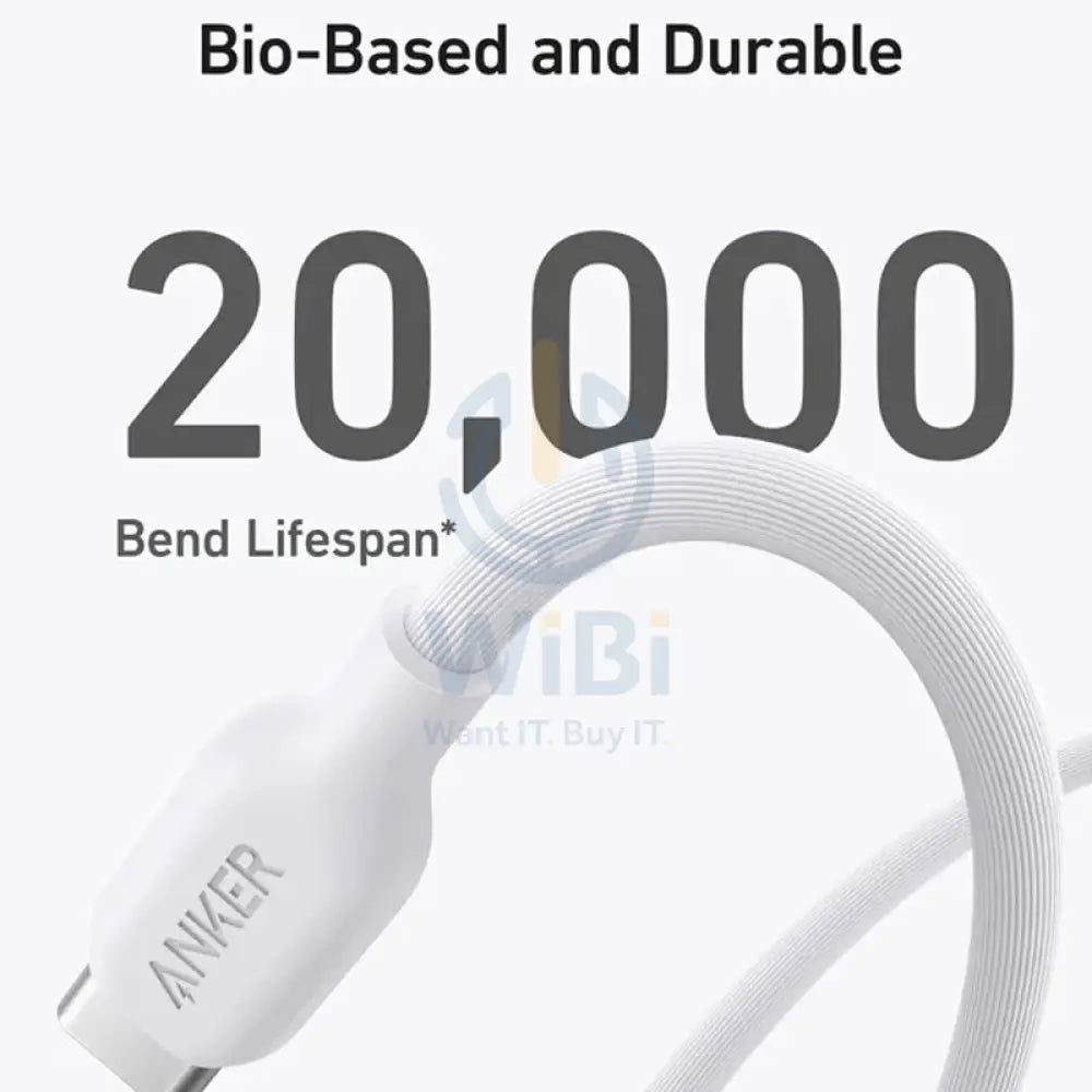 Anker 544 USB-C to USB-C Cable 140W (Bio-Based) (1.8m/6ft) -White Accessories > Cables & Converters > Cables > Offer