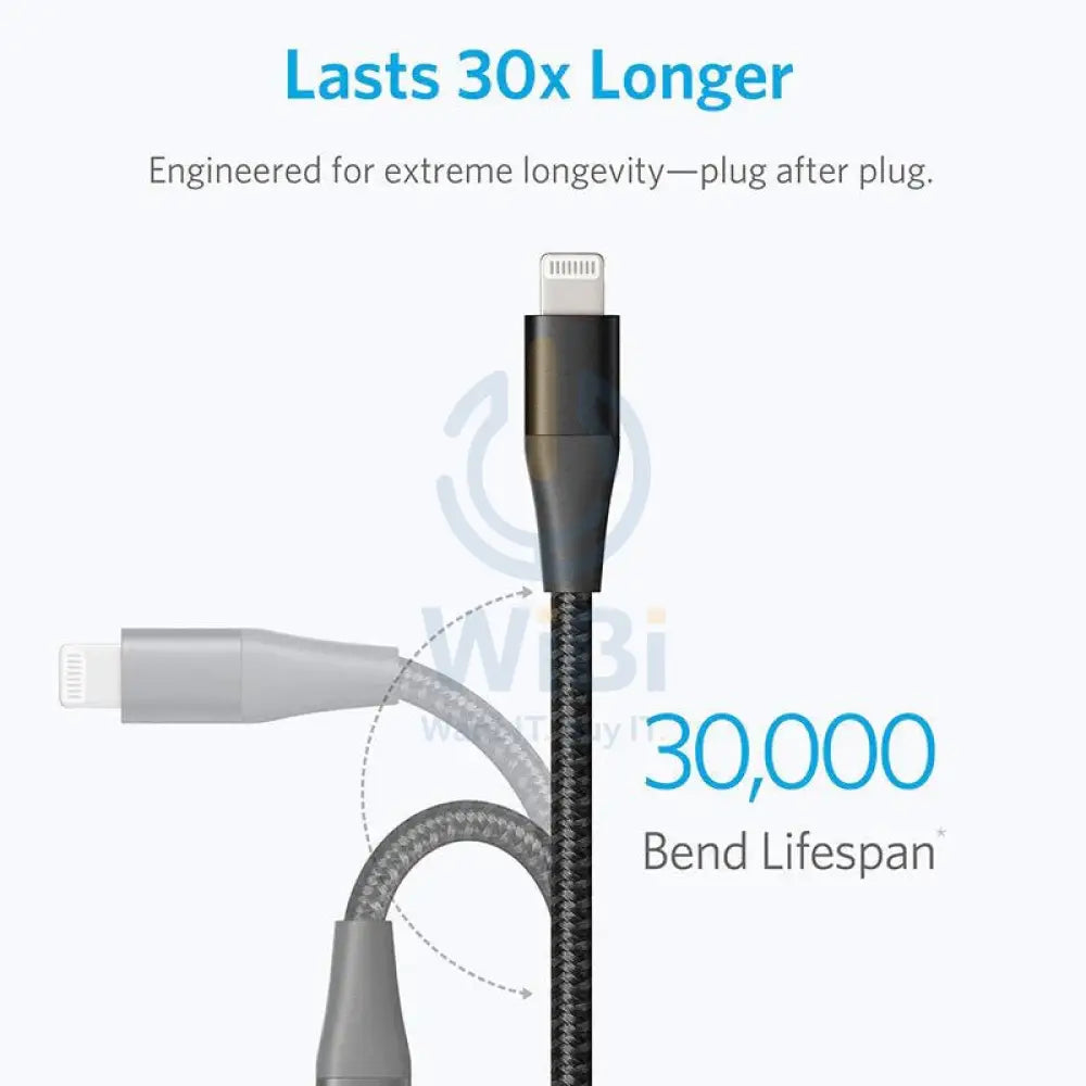 Anker C89 Powerline + II Lightning Cable - 0.9 Meter / Black Accessories > Cables & Converters > Cables