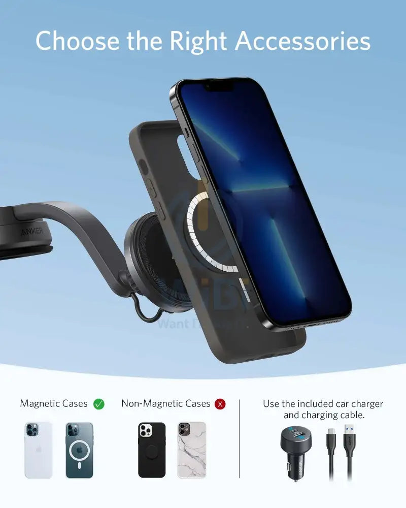Anker (MagGo) Magnetic Wireless Charger – Black Accessories > Power Adapters