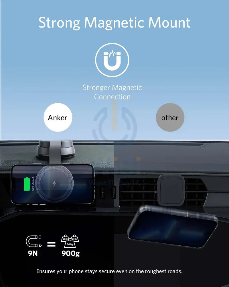 Anker (MagGo) Magnetic Wireless Charger – Black Accessories > Power Adapters
