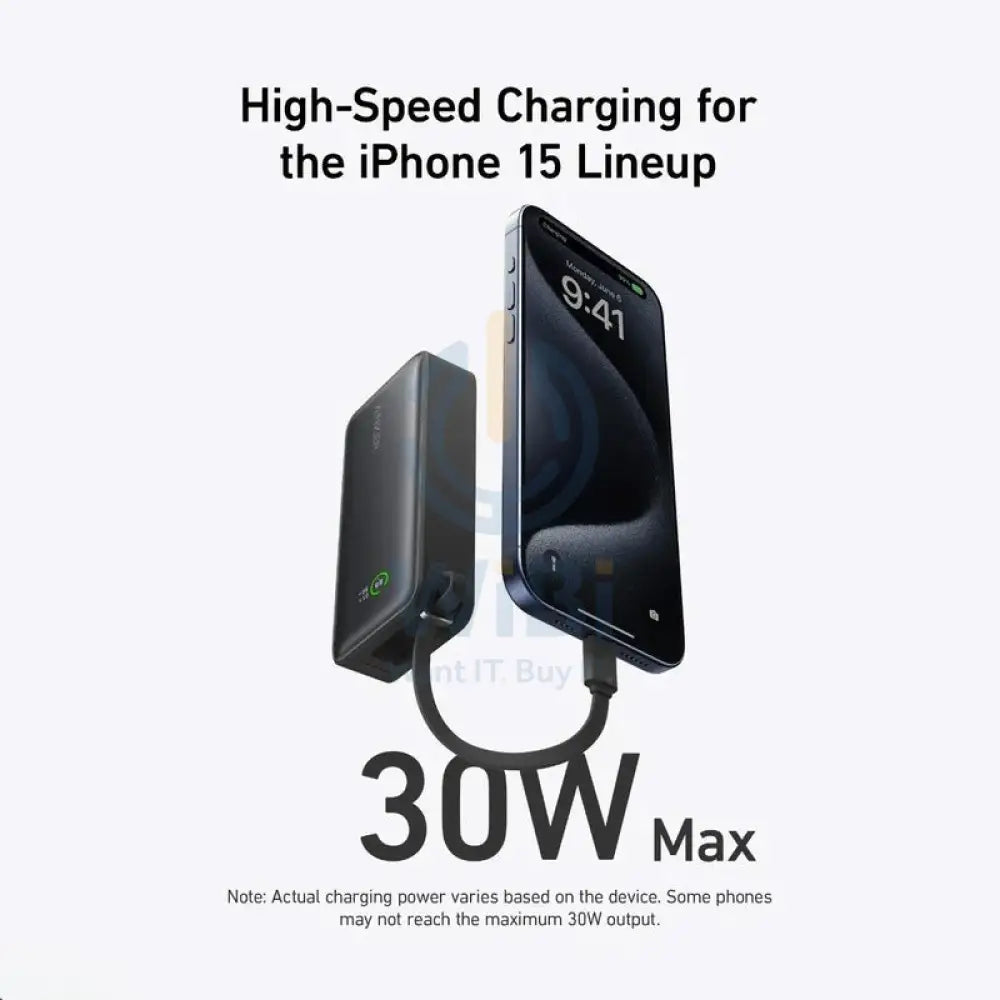 Anker Nano Power Bank - 30W / USB-C / 10000mAh PD / Black Accessories > Power Bank > Offer Zone