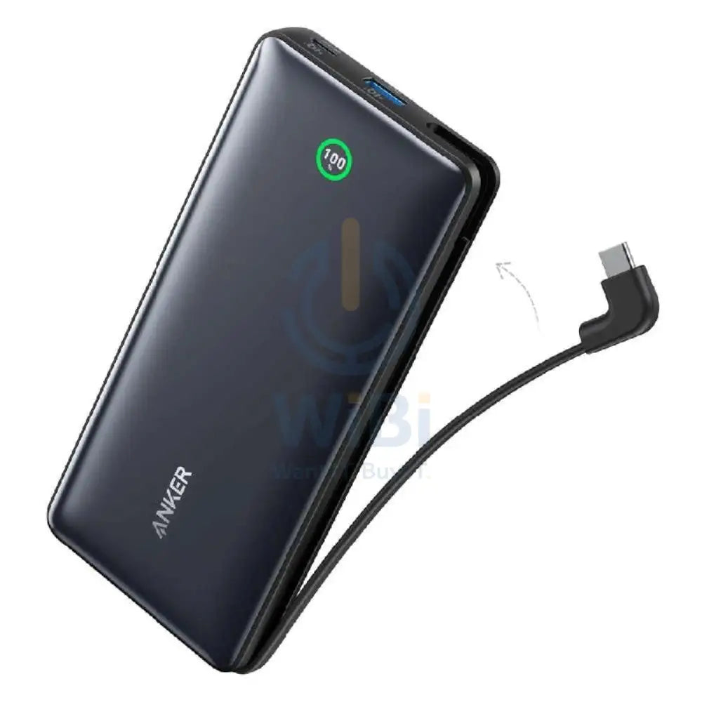 Anker Nano Power Bank with Cable - 20000mAh / 30W / Type-C / Black Accessories > Power Bank