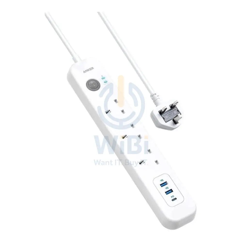 Anker Power Extension - 3 Way / USB / USB-C / White