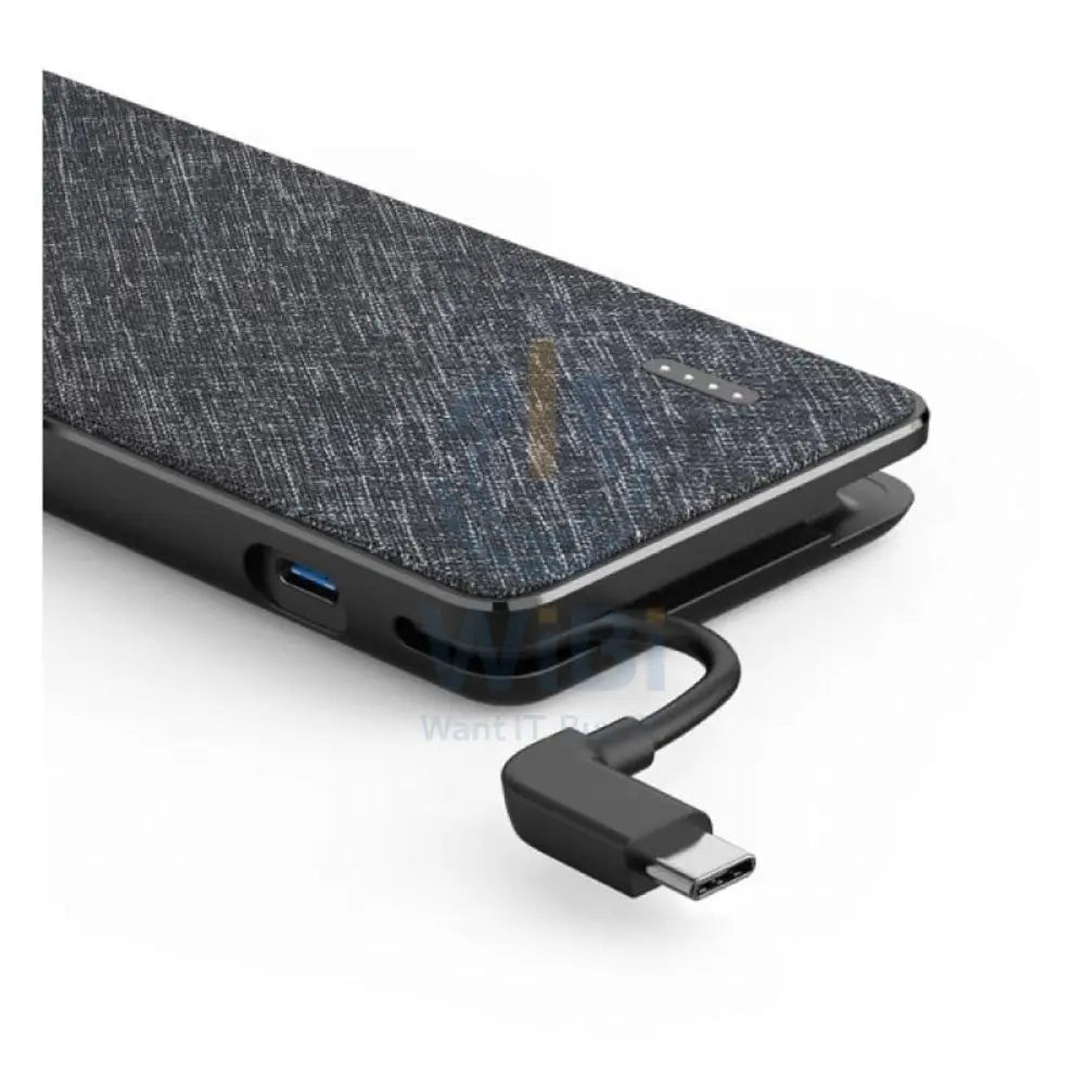 Anker PowerCore + Metro 10000 with Builtin USBC Cable - Black Fabric Limited Edition Accessories > Power Bank