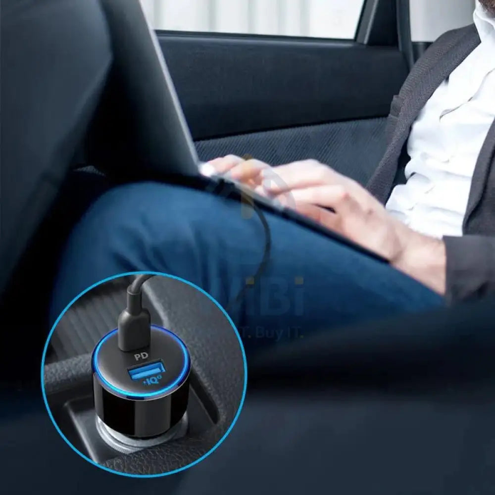 Anker PowerDrive PD+ 2 35W (20W PD + 15W) - Black/Gray Accessories > Mobiles & Tablets > Mobiles > Car Chargers