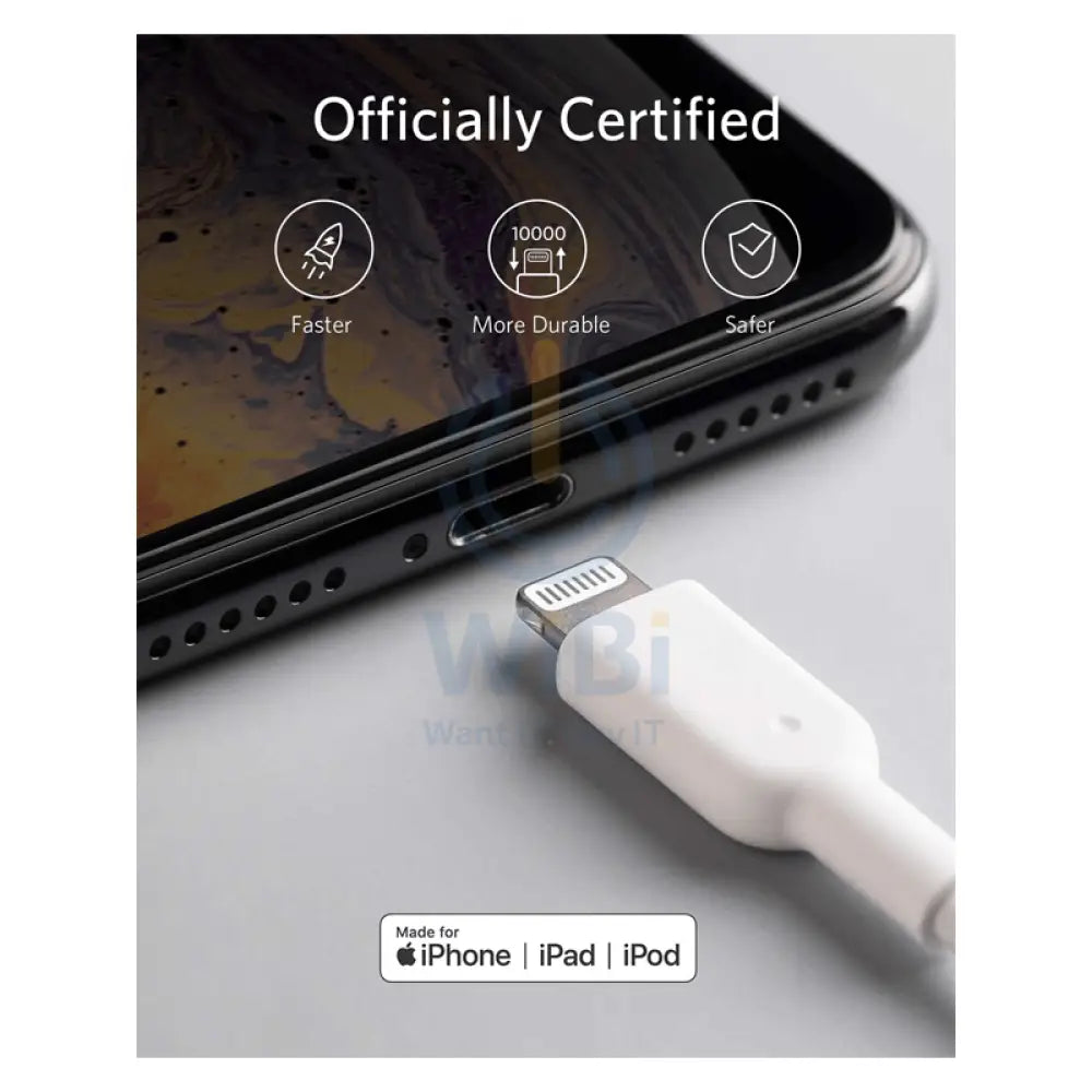 Anker PowerLine II Lightning Cable - USB 2.0 / 1.8m / White