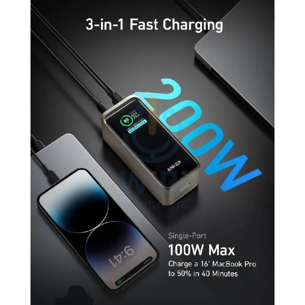 Anker Prime Series 7 Power Bank - 200W / 20,000mAh / Golden Accessories > Power Bank > Offer Zone