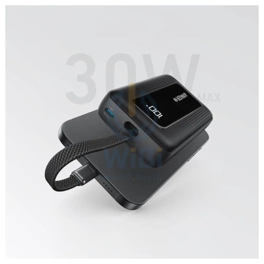 Anker Zolo Power Bank Built-In USB-C Cable - 20,000mAh / 30W / Black Accessories > Power Bank