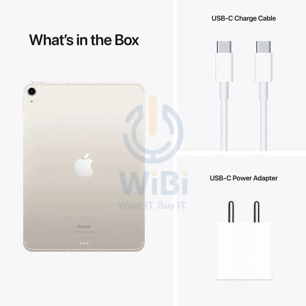 Apple iPad Air (5th Gen) - M1 Chip / 256GB / 10.9" Liquid Retina / Wi-Fi / Cellular / 1YW / Starlight - Tablet