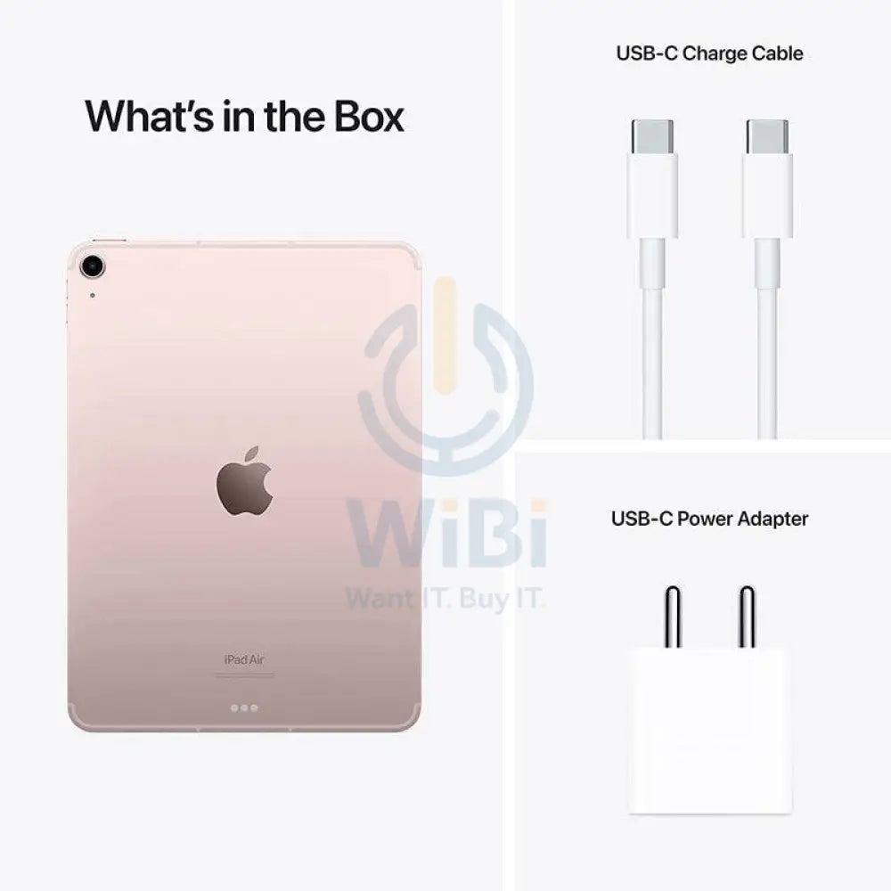 Apple iPad Air (5th Gen) - M1 Chip / 256GB / 10.9" Liquid Retina / Wi-Fi / Cellular / 1YW / Pink - Tablet