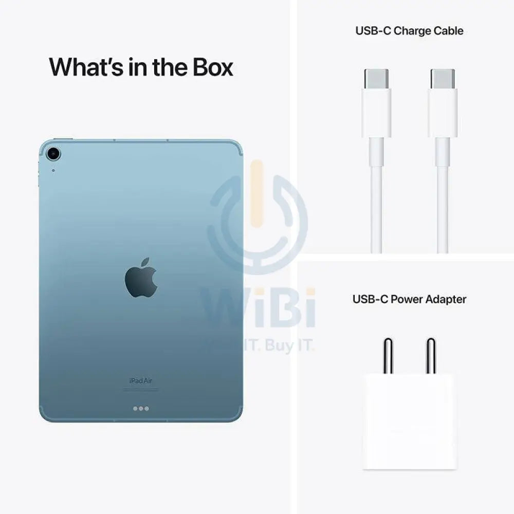 Apple iPad Air (5th Gen) - M1 Chip / 64GB / 10.9" Liquid Retina / Wi-Fi / Cellular / 1YW / Blue - Tablet