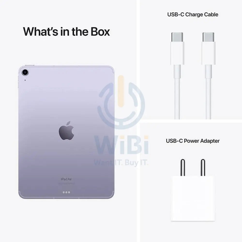 Apple iPad Air (5th Gen) - M1 Chip / 64GB / 10.9" Liquid Retina / Wi-Fi / Cellular / 1YW / Purple - Tablet