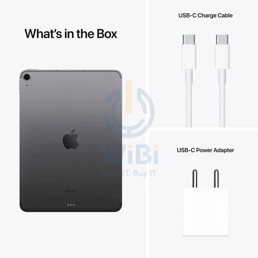 Apple iPad Air (5th Gen) - M1 Chip / 64GB / 10.9" Liquid Retina / Wi-Fi / Cellular / 1YW / Space Grey - Tablet