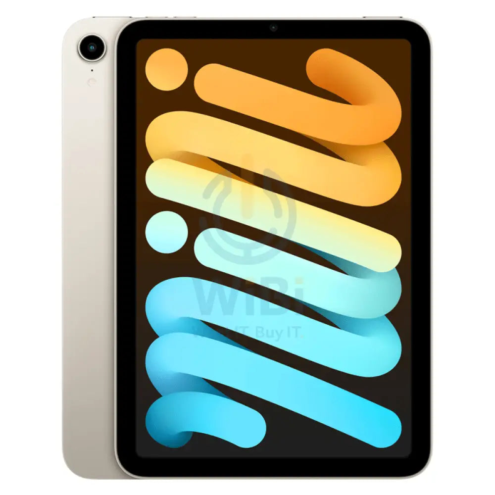 Apple iPad Mini (6th Gen) - A15 Bionic Chip / 64GB / 8.3" Retina / Wi-Fi / Cellular / 1YW / Starlight