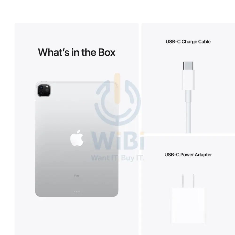 Apple iPad Pro (2021) - M1 Chip 8-Core CPU / 512GB / 12.9’’ XDR Display / Wi-Fi / 1YW / Silver - Tablet Mobiles &
