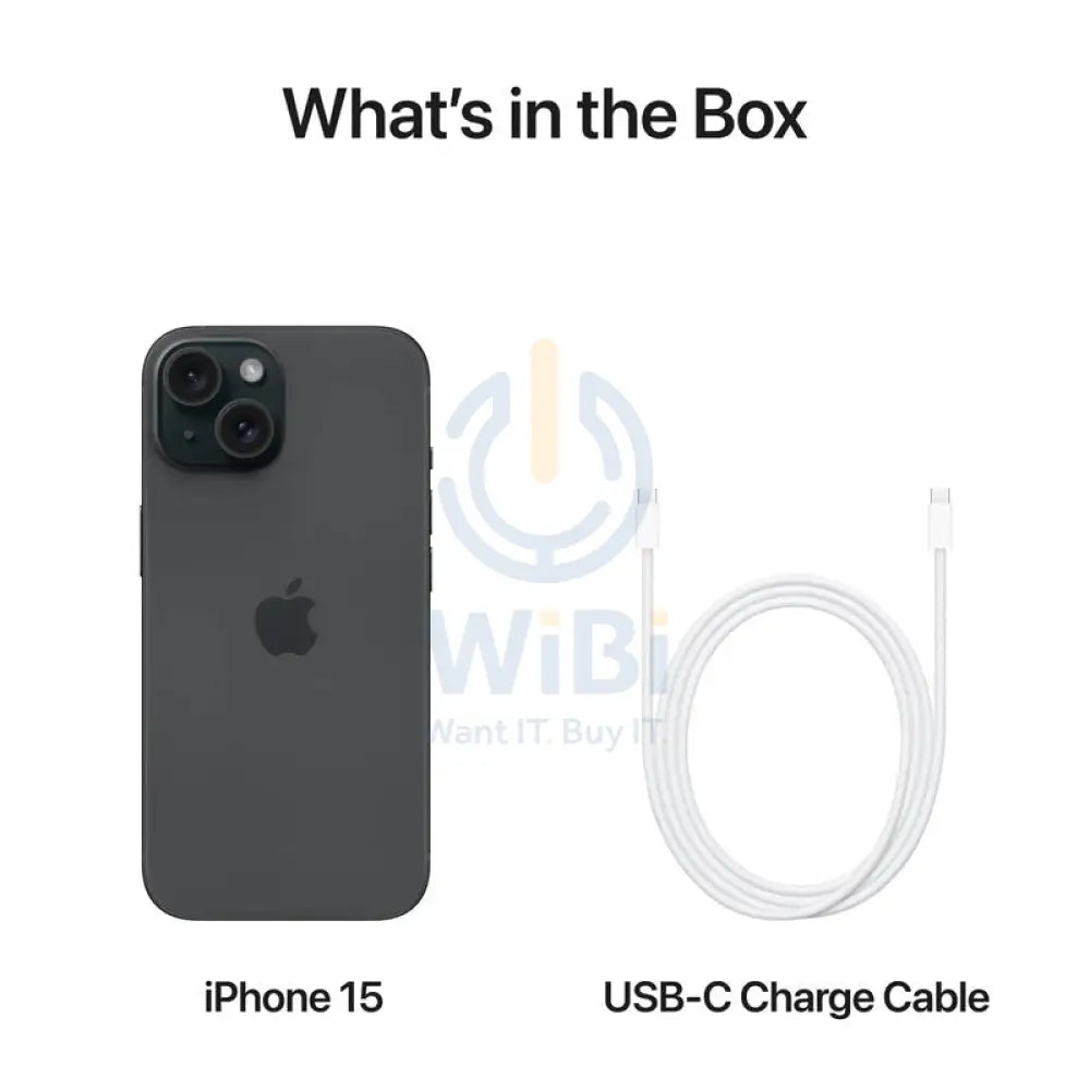 Apple iPhone 15 - 128GB / Black / 5G / 6.1’’ Mobiles & Tablets > Mobiles