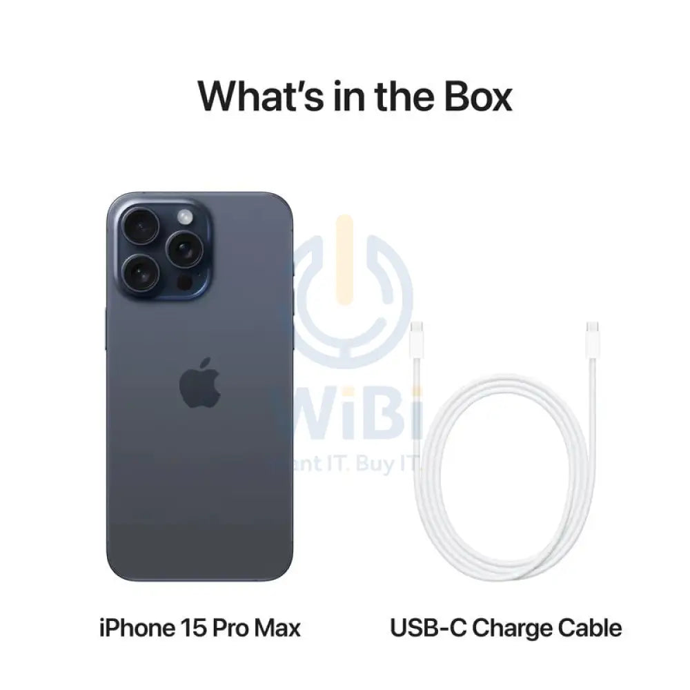 Apple iPhone 15 Pro Max - 256GB / Blue Titanium / 5G / 6.7’’ / Middle East Version Mobiles & Tablets > Mobiles